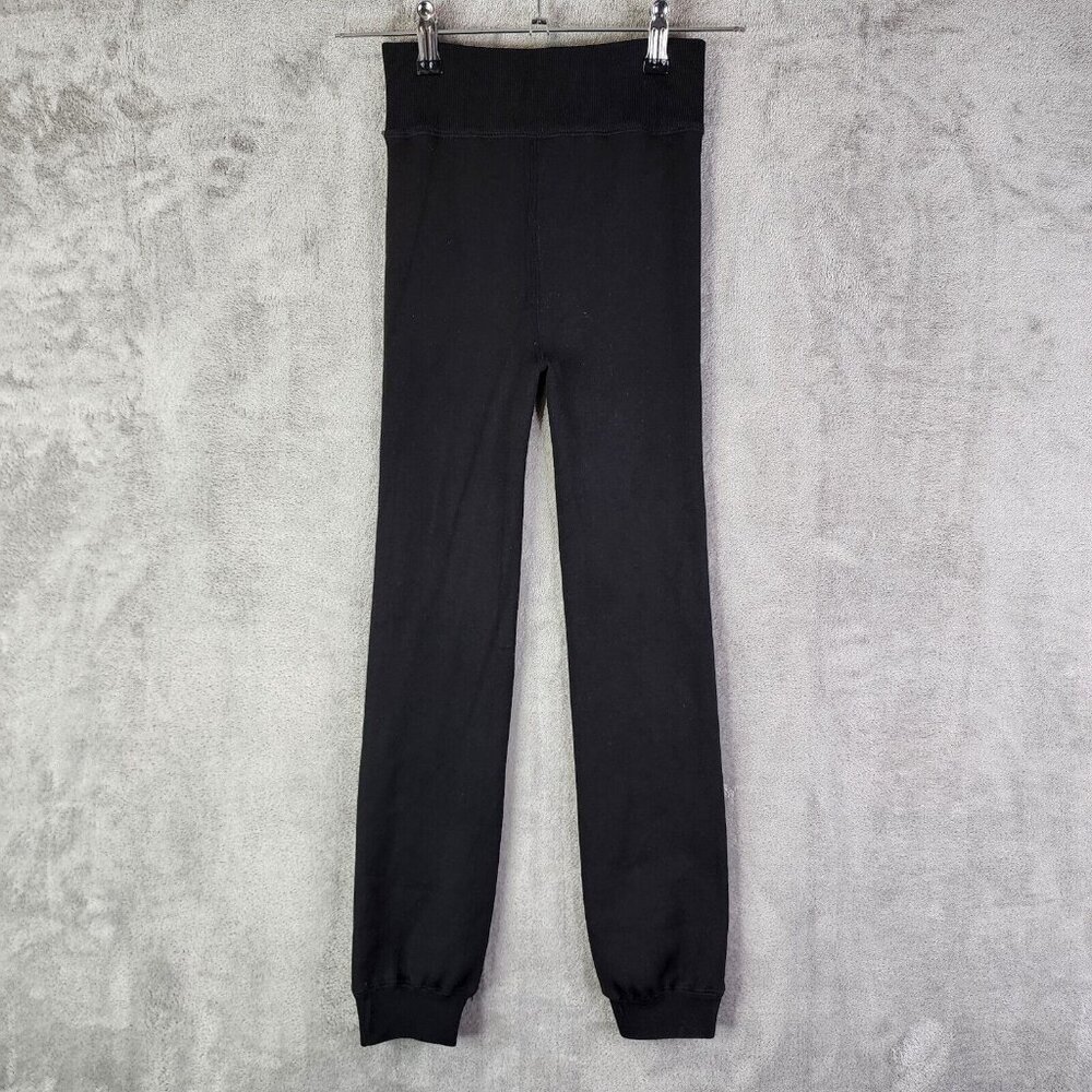 Women Black Wander by Hottotties Velvet Lined Leggings Joggers High Rise Size S